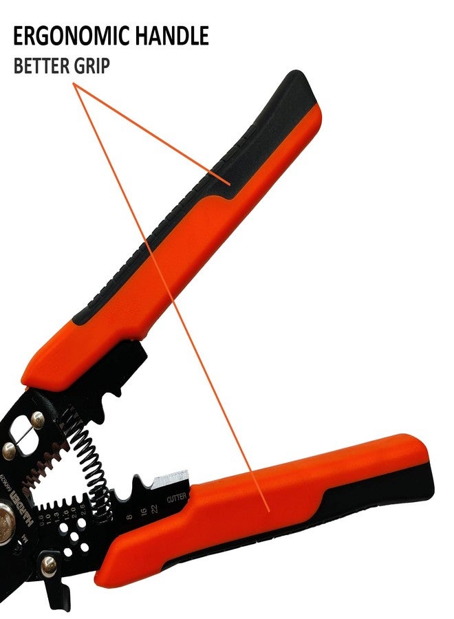 Harden 200mm Professional 0.6-2.6mm Multi-Function Crimping Stripper Tool, Ergonomic Handle - 660629B - Image 5
